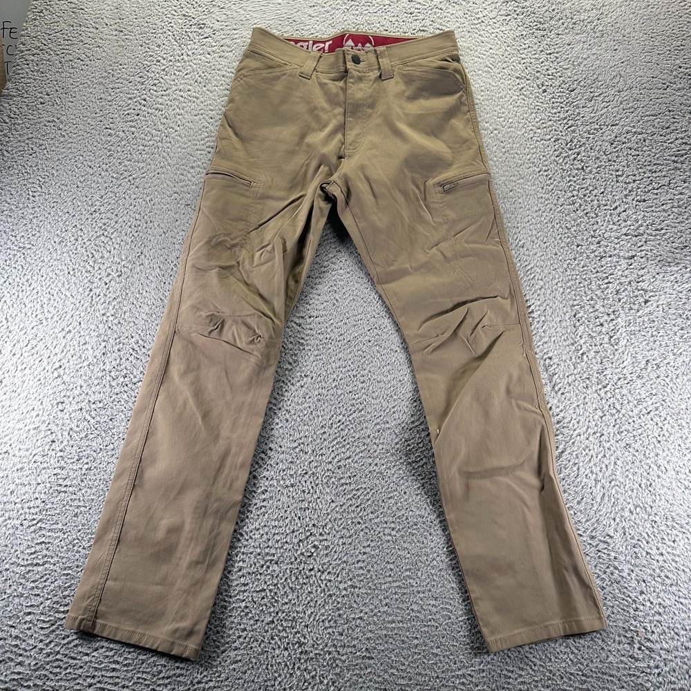 Wrangler‎ Pant Mens 30x30 Brown Nylon Windbreaker Straight Leg Stretch Gorpcore
